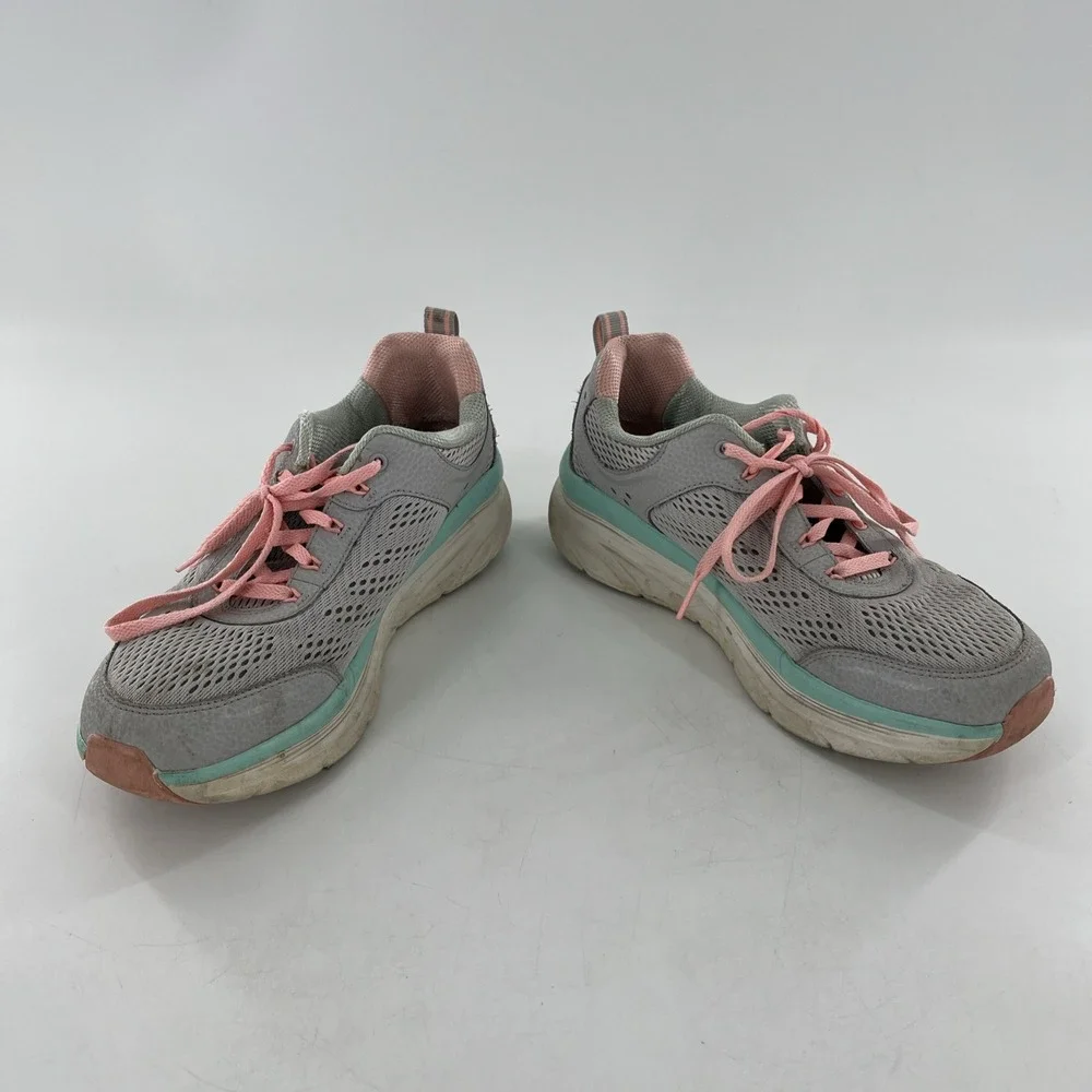 Womens Skechers Walk‎ D'Lux Walkers 8.5 Infinite Motion Gray Pink Green